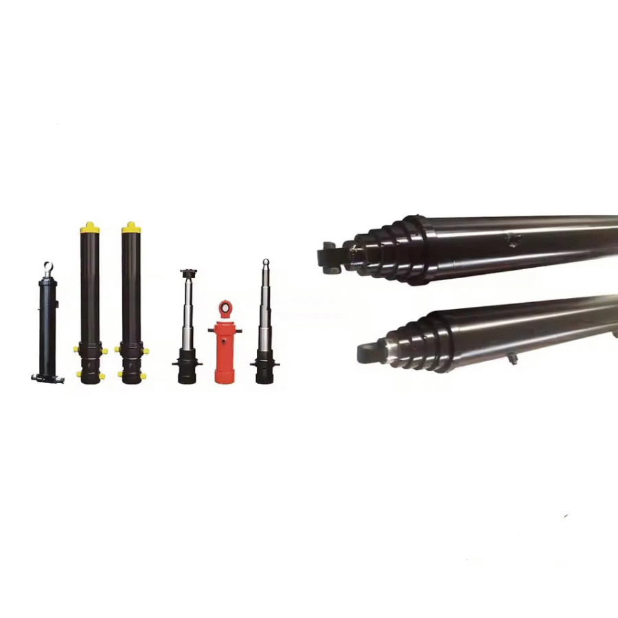 Elephant Front-end Telescopic Cylinder Customized Series 30 Ton Heavy Trailer Truck 5 Stage Hydraulic Telescopic Cylinder