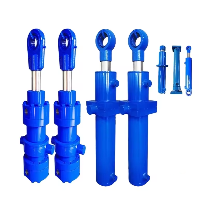 Large and Medium-Sized Hydraulic Cylinder Multi-Stage Telescopic Cylinder Earring-Type Bidirectional Electric Flange Cylinder