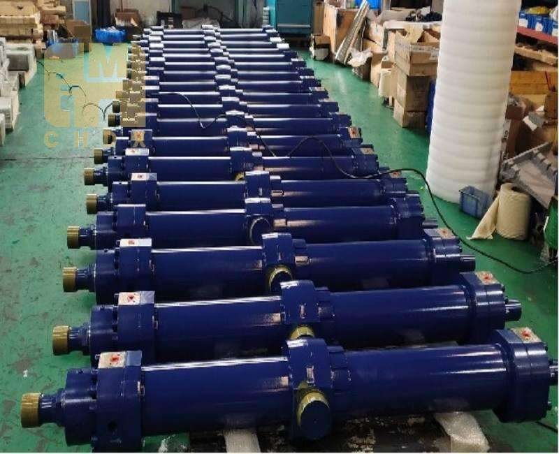 Heavy Duty Industrial Metal Plate Lift Machine 200 Ton Single Acting Flange Mount Lifting Compression Hydraulic Cylinder