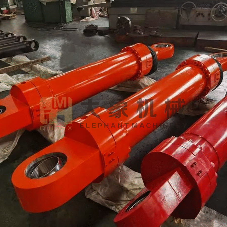 Metal Forming Press Machine Spare Parts Large Stroke High Tonnage Flange Mount Heavy Duty Heavy Load Hydraulic Cylinder