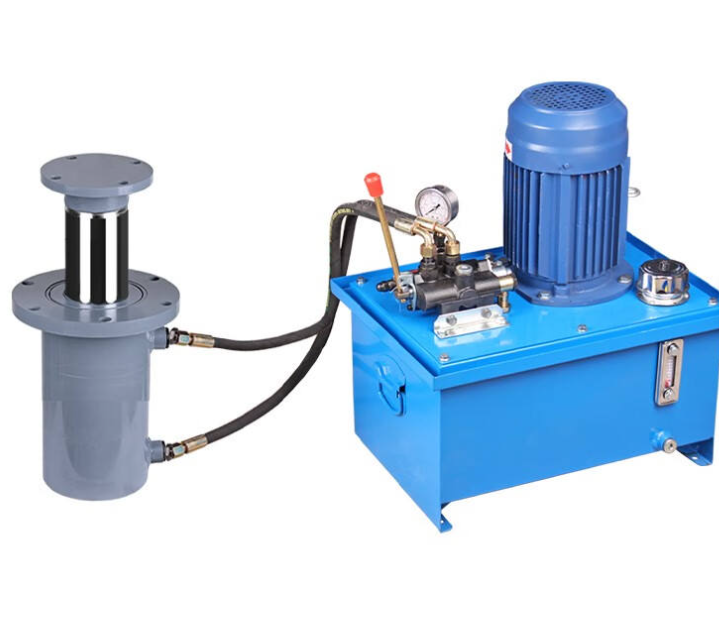 100t Presskraft Bei 300 bar 300mm Stroke Flow Rate of 20 Liters Per Minute 12 Kw Steel/Iron Hydraulic Cylinder Pumping Station