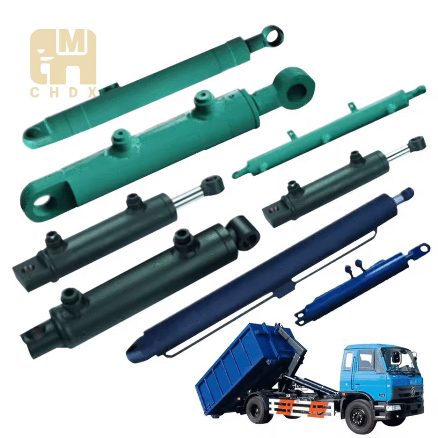 Dump Trailer Underbody Hoist Telescopic Center Mount High Tonnage Logistics Transport Vehicle Hydraulic Cylinder