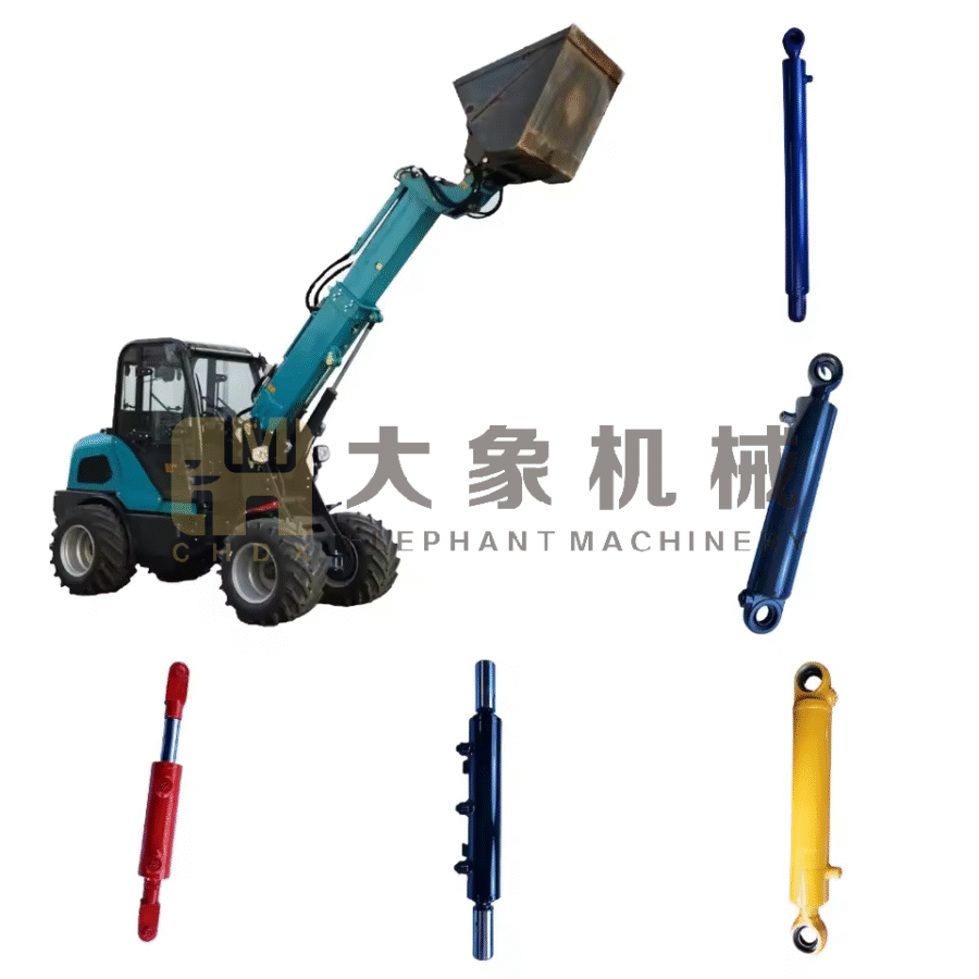 Large Bore Reinforced Tube Compression Chamber Hydraulic Station Connection Agricultural Baler Compactor Hydraulic Cylinder