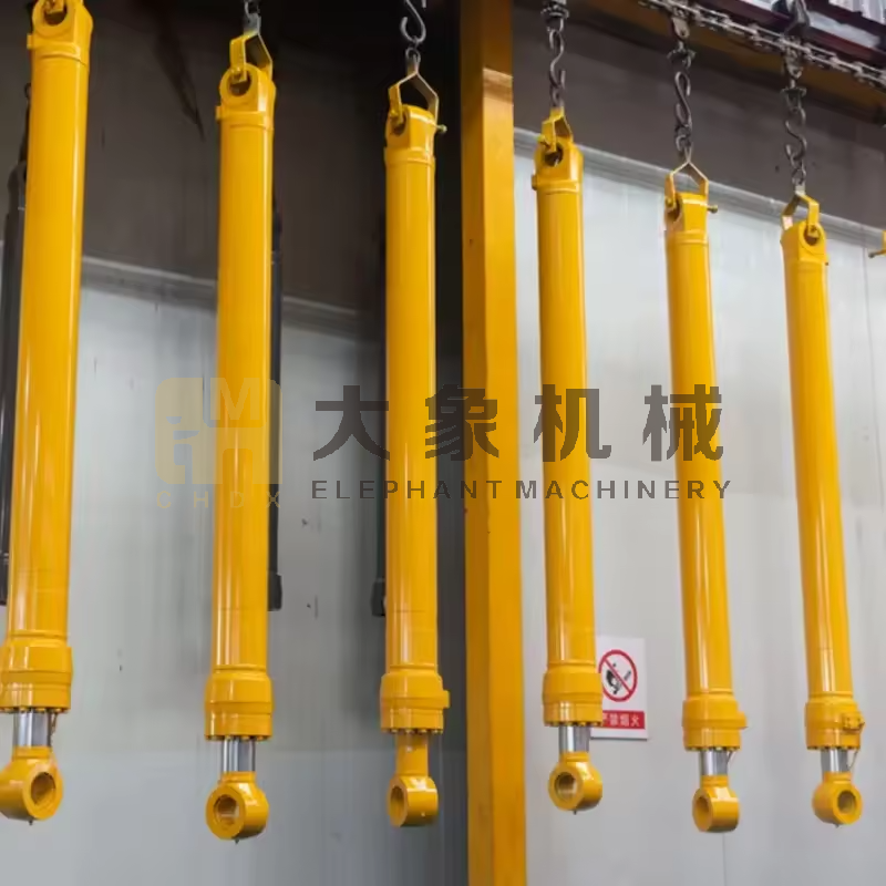 Road Roller Steering Burst test Oil Pressure Hydraulique Cylinder Single Acting Jerk Control EC300 Series Hydraulic Cylinder