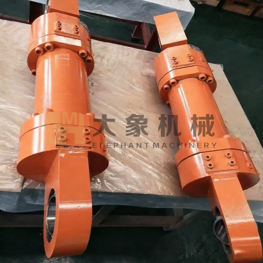 40Cr 45#Steel Stable Track Sleeper Replacement Machine Push Pull Beam Heavy Rod Piston Assembly High Stroke Hydraulic Cylinder