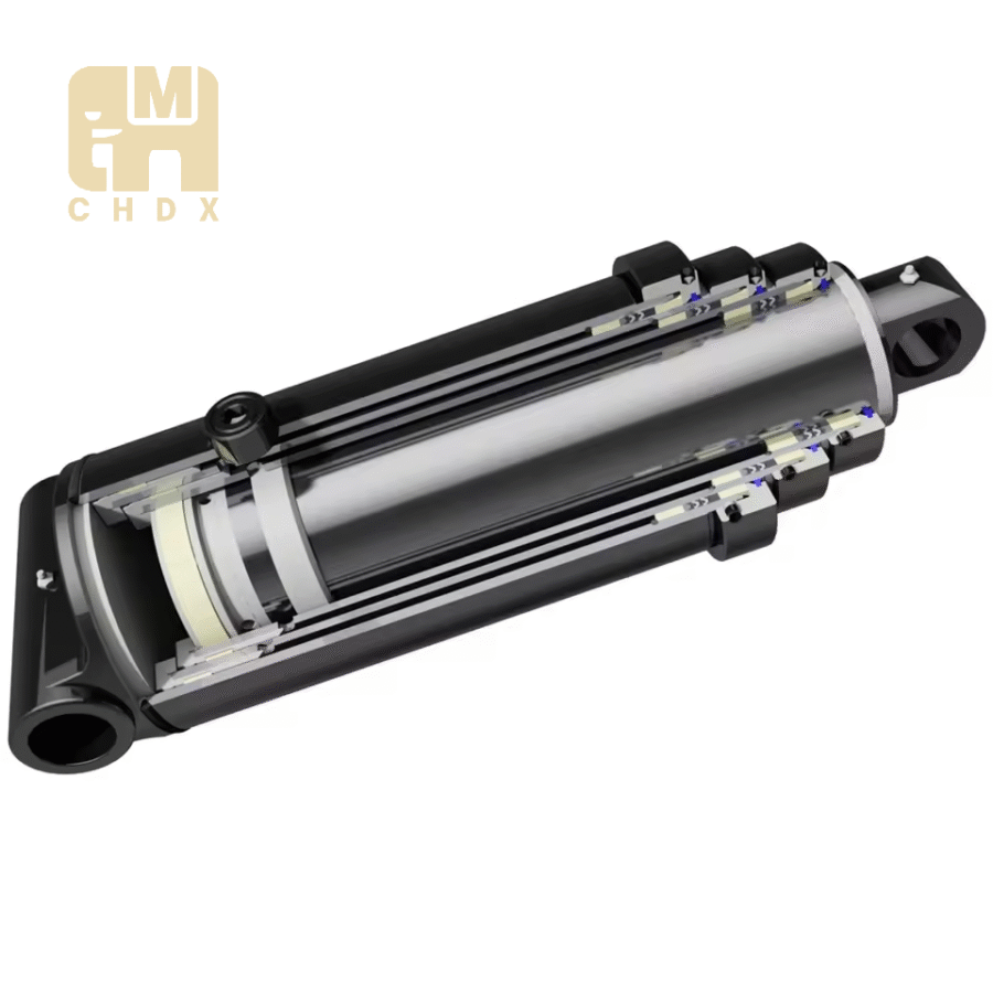 Heavy Duty Design Tilt Cylinder Double Acting Customized Oil Pressure Cylinder Mast Tilt Stable Operation Hydraulic Cylinder