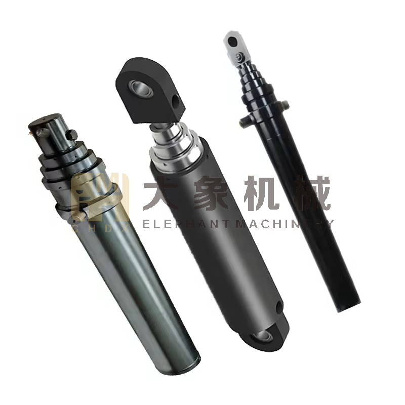 Reliable Carbon Steel Multistage Telescopic Customized Oil Pressure Cylinder Material Handling Factory Direct Hydraulic Cylinder