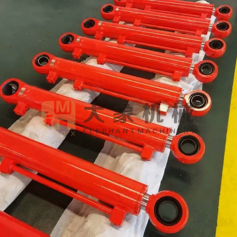 Reliable Performance Tower Crane Hoisting Motion Control Strong Load Flange Mount High Strength Long Stroke Hydraulic Cylinder