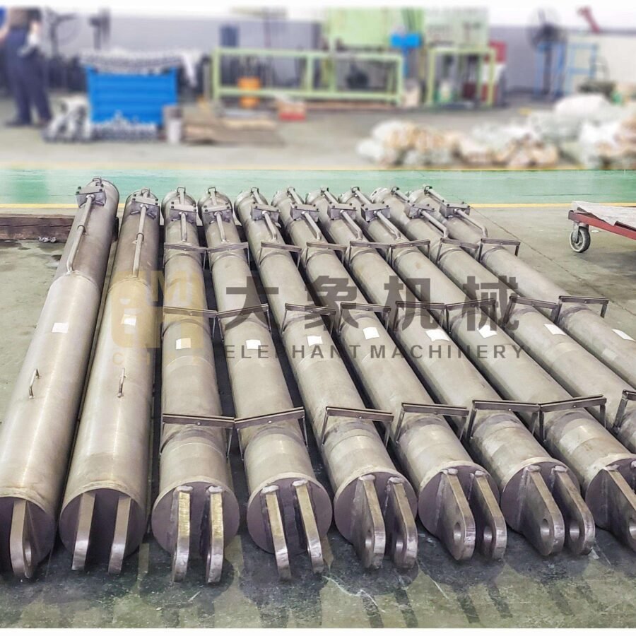 Forestry Equipment Single Acting Telescopic Type Timber Control Valve Weather Resistant Seal Log Handling Hydraulic Cylinder