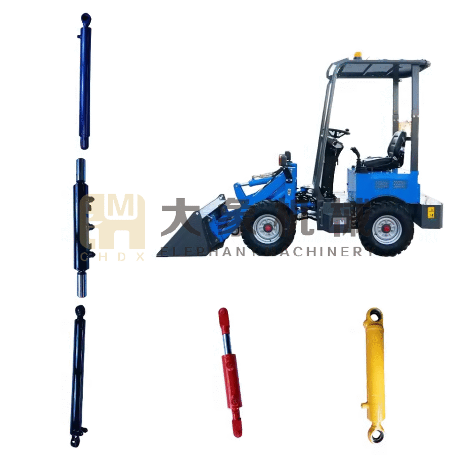 Compact Structure Chrome Rod Long Stroke Discharge Auger Hydraulic Pump System Grain Harvester Hydraulic Cylinder